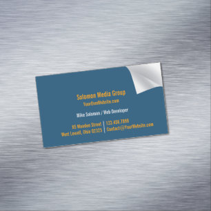 Cartão De Visitas Magnético Único