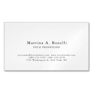 Cartão De Visitas Magnético Único Elegante Simples Especial