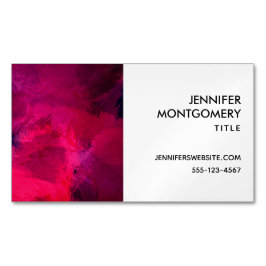 Cartão De Visitas Magnético Vermelho escuro e roxo, preto e Abstrato moderno