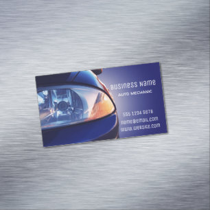 Cartão De Visitas Magnético Vista frontal do carro