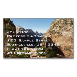 Cartão De Visitas Magnético Zion a partir da Trilha Angels Landing Parque Naci