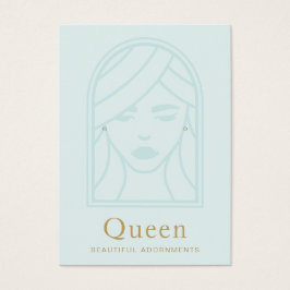 Cartão de Visor Azul de Rosto para Mulheres