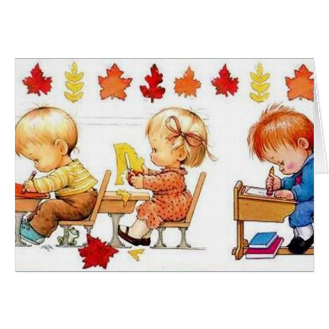 Cartão De volta à escola - (Frente Horizontal)