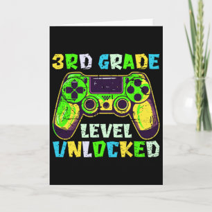 Cartão De Volta à Escola Meninos 3ª Série Gamer Primeiro 