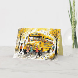 Cartão De volta à escola novamente