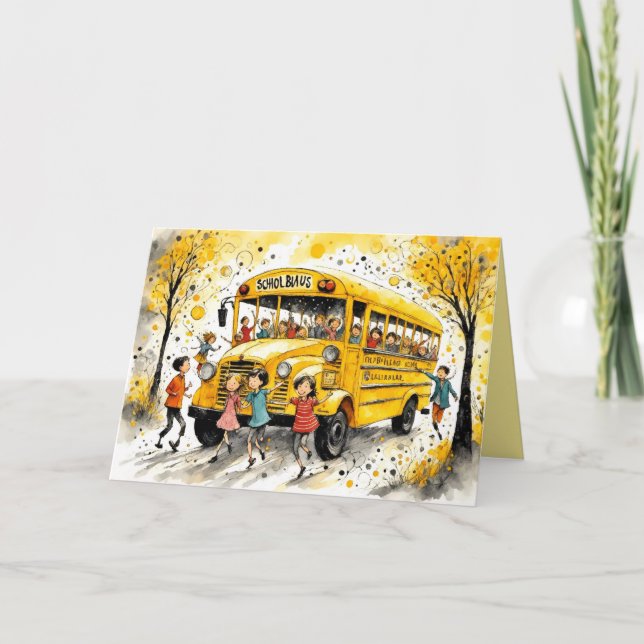 Cartão De volta à escola novamente (Frente)