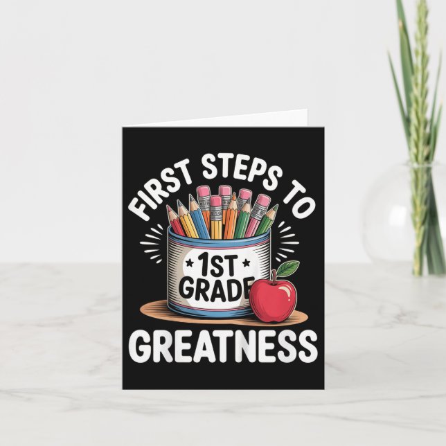 Cartão De Volta À Escola Para Crianças, Meninas, Estudant (Frente)