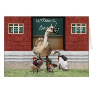 Cartão De Volta À Escola, Patos Pequenos!