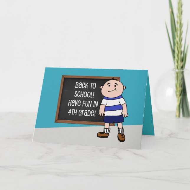 Cartão De volta à escola quarta série (Frente)