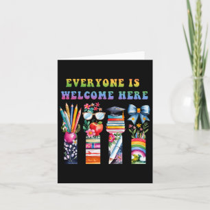 Cartão De Volta à Escola Todos São Bem-Vindos Aqui Para o