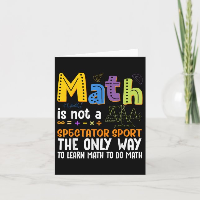 Cartão De Volta À Matemática Na Escola Não É Um Espectado (Frente)
