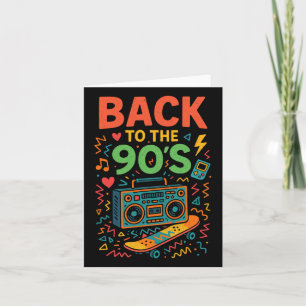 Cartão De Volta aos Anos 90 - 90s Retro Vintage Escola An