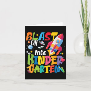 Cartão De Volta Para A Escola Em Jardim De Infância Cute 