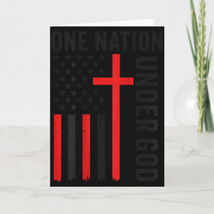Cartão De Volta Uma Nação Sob Deus Bandeira Americana Cri