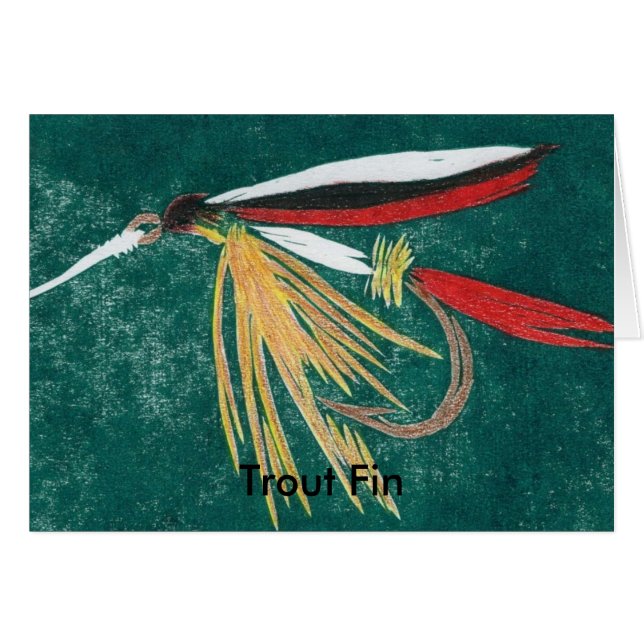 Cartão de Voo Clássico para Trouts "trut fin" (Frente Horizontal)