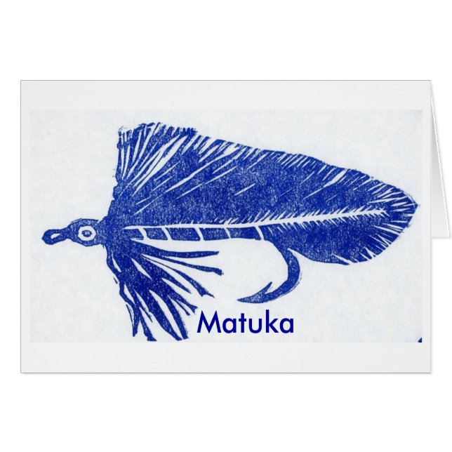 Cartão de Voo Clássico para Trutas "Blue Matuka" (Frente Horizontal)
