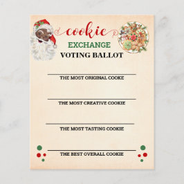 Cartão de Votação de Troca de Biscoitos de Natal S