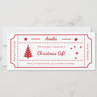 Cartão de Voucher de Natal, Cartão de Saudação