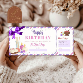 Cartão de Voucher de Presente de Aniversário de Di