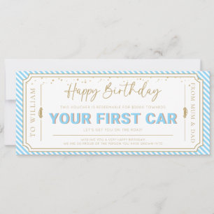 Cartão de Voucher de Presente de Aniversário do Pr