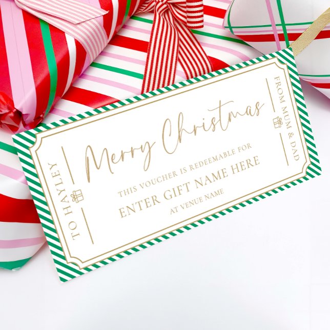 Cartão de Voucher de Presente de Natal em Greve Ve (Criador carregado)