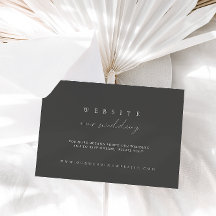 Cartão de Website de Casamento de Cinzas Mínima Mo