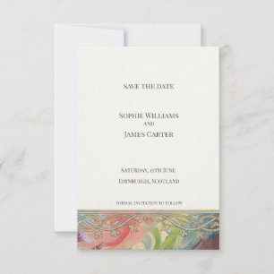 Cartão de William Morris Floral Save the Date