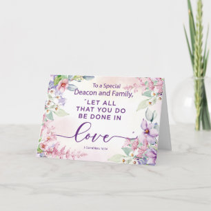 Cartão Deacon e amor religioso familiar ao Dia de os namo