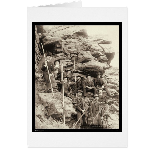 Cartão Deadwood Central Railroad SD 1888 (Frente)