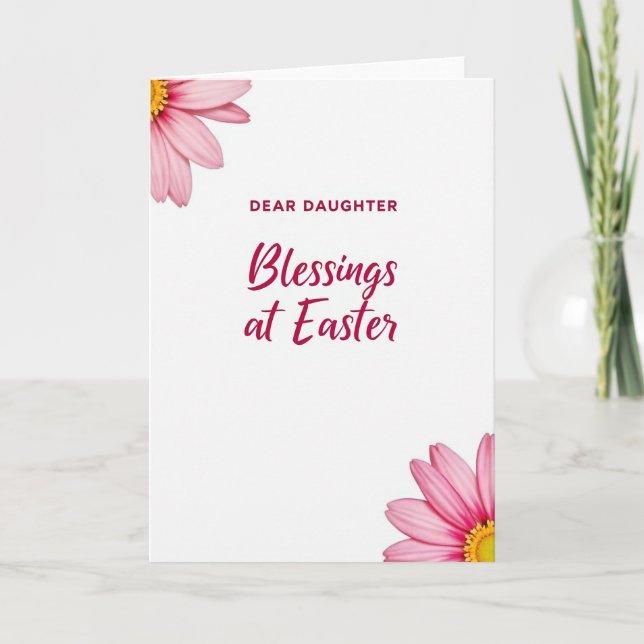 Cartão Dear Daughter Easter Blessings Card (Frente)