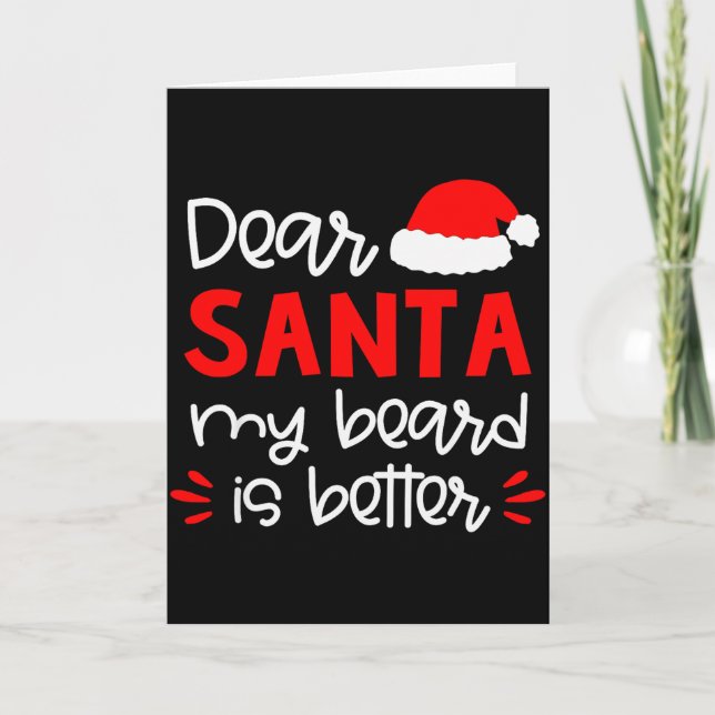 Cartão Dear Santa Shirt Funny Matching Family Christmas P (Frente)