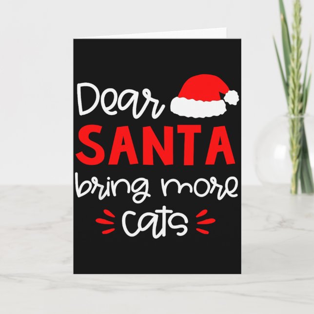 Cartão Dear Santa Shirt Funny Matching Family Christmas P (Frente)