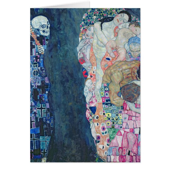 Cartão Death and Life, c.1911 (óleo na canvas) (Frente)