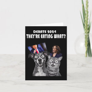 Cartão Debate Divertido Eleição 2024 Pets Cachorro Gato E