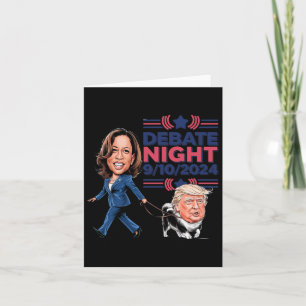 Cartão Debate Noite Descoberto Engraçado Cachorro Kamala