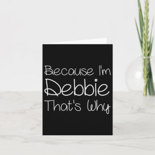 Cartão Debbie Engraçado Personalizado Aniversário Mulher