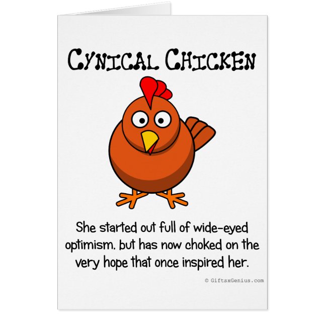 Cartão Decepcionado e bloqueado pela esperança (Frente)