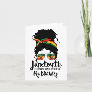 Cartão Décima Junta Celebrando a Liberdade Negra Meu Aniv