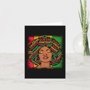 Cartão Décima Junta Melanina Black Queen African American