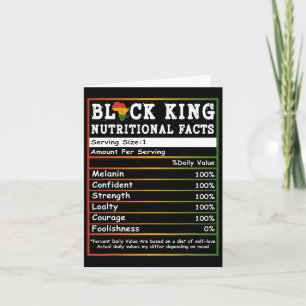 Cartão Décima Junta Rei Negro Fatos Nutricionais Melanina
