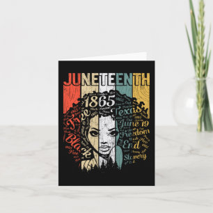 Cartão Décima Sétima Bandeira Afro Women Junho 19 1865 Áf