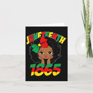Cartão Décima Sétima Celebrando 1865 Meninas Negras Cute