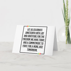 Cartão Décima Sétima Citações, Liberdade da Afro-American