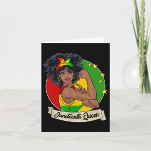 Cartão Décima Sétima Rainha Melanin Black Girl Gi