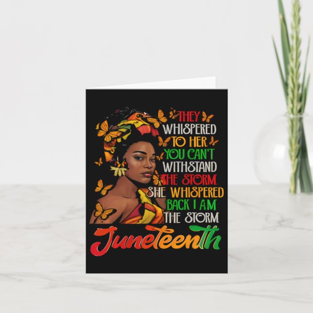 Cartão Décimo Junho Eu Sou A Tempestade Mulheres Negras H (Frente)
