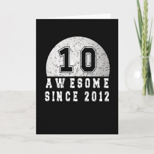 Cartão Décimo Nascer De Aniversário Em 2012 Golfer Boy 10