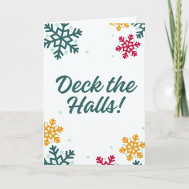 Cartão Deck the halls Christmas Card