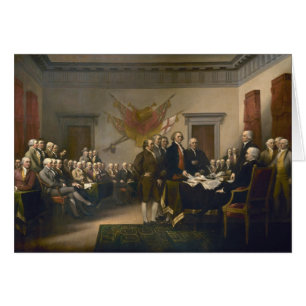 Cartão Declaração de independência de John Trumbull
