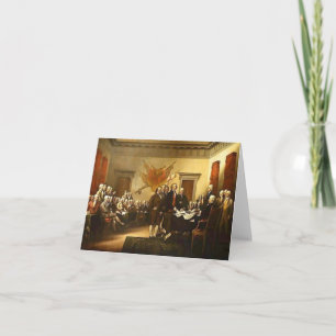 Cartão Declaração de Independência por Trumbull Histórica