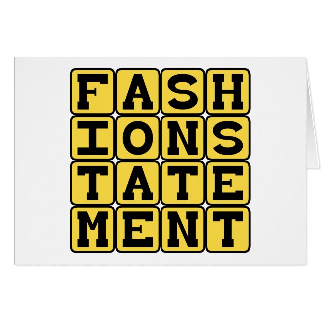 Cartão Declaração de Moda, Definidor de Tendências da Mod (Frente Horizontal)